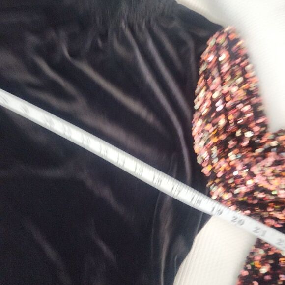 Sugarlips NWOT Michelle velvet and sequined pop sleeves mock neck blouse - Picture 15 of 16